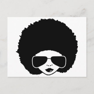 retro Afro girl Postcard