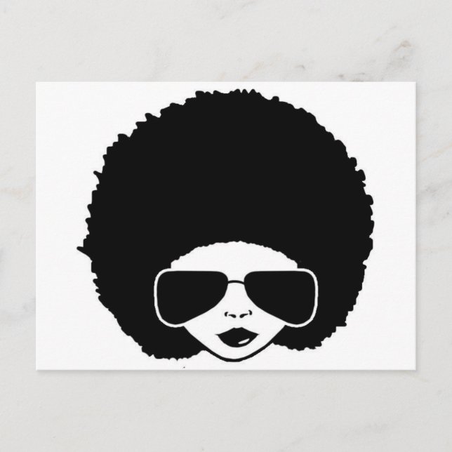 retro Afro girl Postcard (Front)