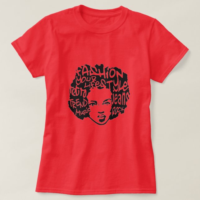Retro Afro T-Shirt (Design Front)