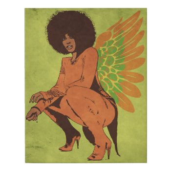 Retro Afro Vibe Faux Canvas Print by NewNaturalHair at Zazzle