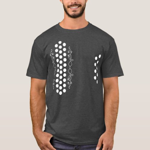 Retro Air Accordion Player Choir Musician Men T_Shirt