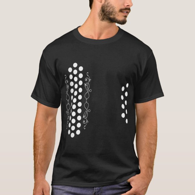 Retro Air Accordion Player Choir Musician T-Shirt (Front)