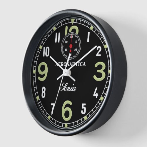 Retro aircraft clock