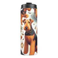 Retro Airedale Terrier Seamless