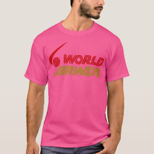 Retro Airlines World Airways Oakland CA 1975 T-Shirt