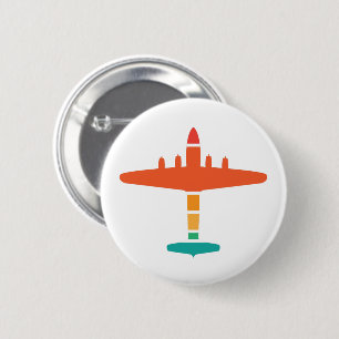 retro airplane button