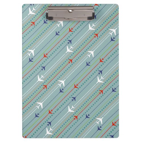 Retro Airplane Pattern Air Clipboard