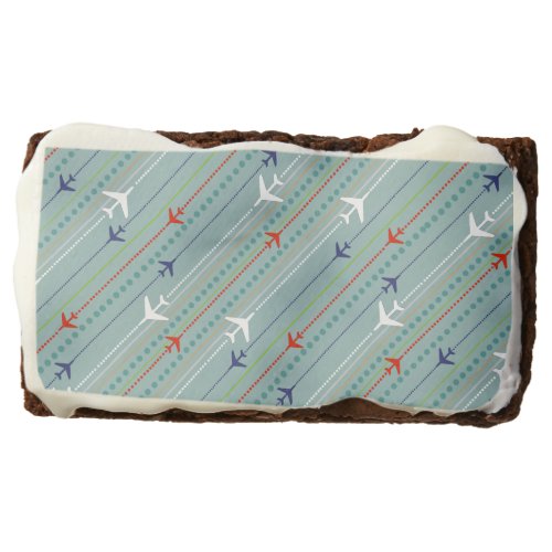 Retro Airplane Pattern Brownies