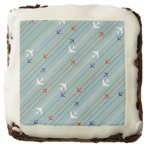Retro Airplane Pattern Brownies