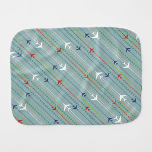 Retro Airplane Pattern Burp Cloth