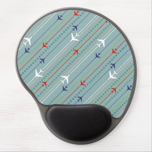 Retro Airplane Pattern Gel Mousepad