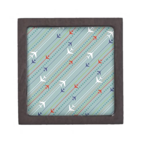 Retro Airplane Pattern Gift Box