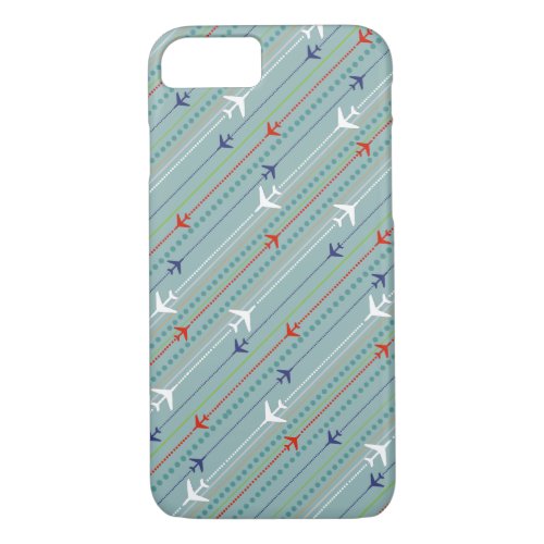 Retro Airplane Pattern iPhone 88S Case