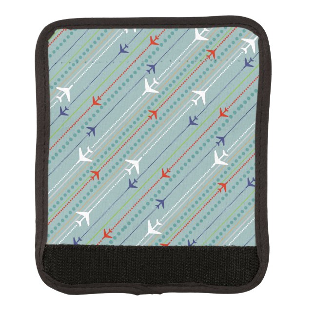 Retro Airplane Pattern Luggage Tag Wrap (Front)