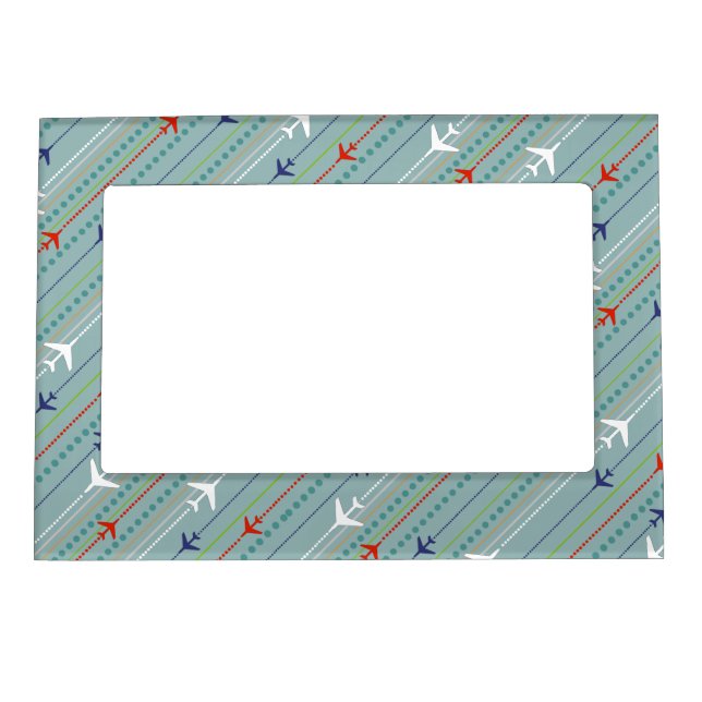 Retro Airplane Pattern Magnetic Frame (Front)
