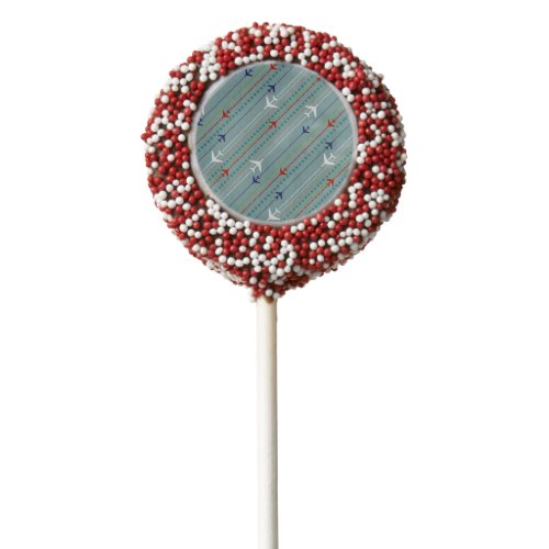 Retro Airplane Pattern Oreo Cookie Pops