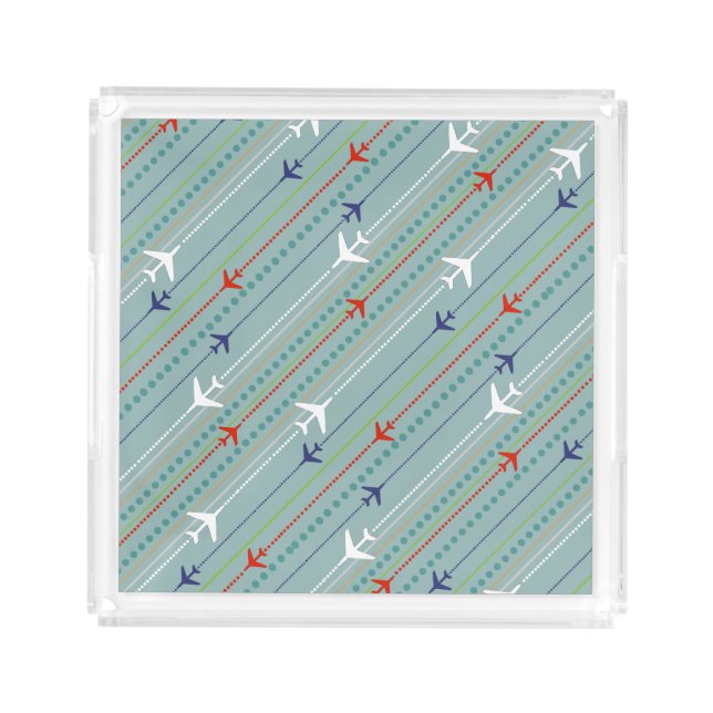 Retro Airplane Pattern Perfume Tray (Front)