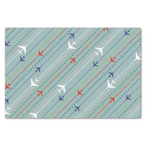 Retro Airplane Pattern Tissue Paper