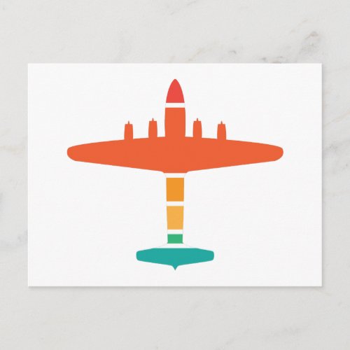 retro airplane postcard