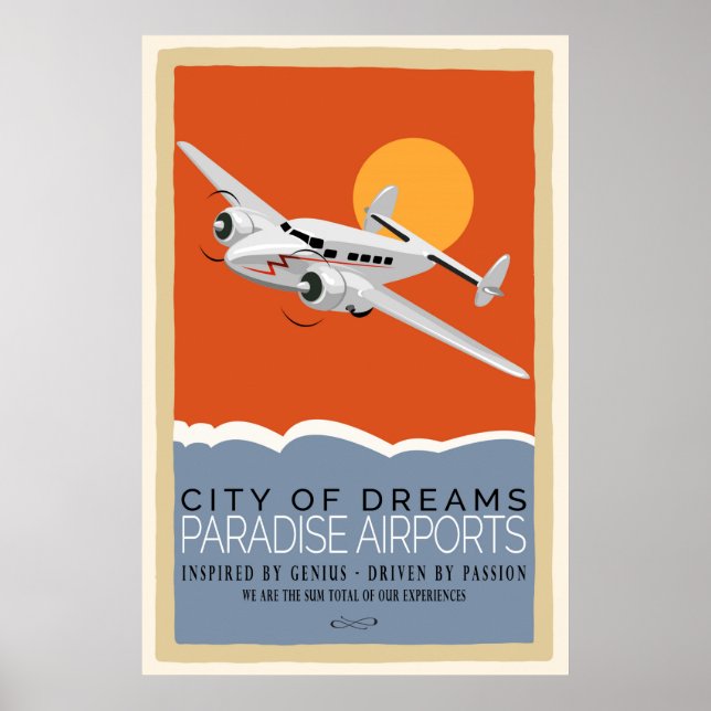 Retro Airplane Poster (Front)