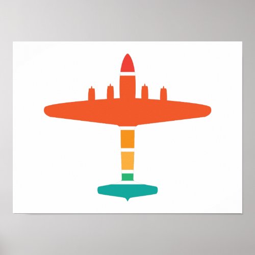 retro airplane poster