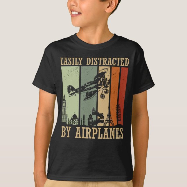 Retro Airplane  T-Shirt (Front)