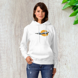 Retro Airplane Vintage Jet Travel Art Design  Hoodie