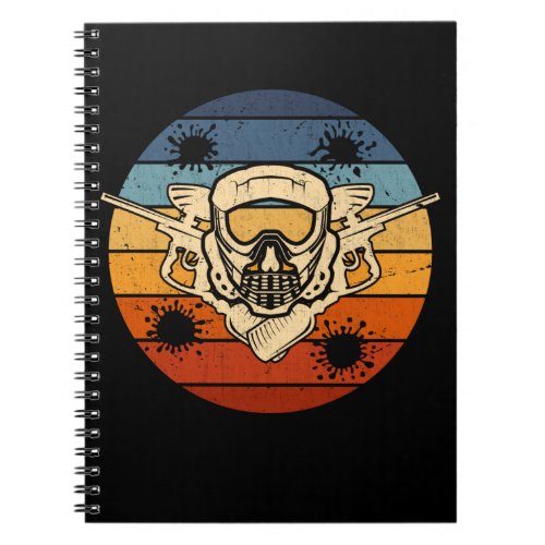 Retro Airsoft Match Paintball Player Notebook