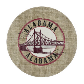 Retro Alabama Bridge Stamp Cutting Board