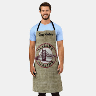 Retro Alabama Bridge Stamp Personalized Apron