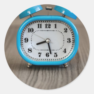 Retro Alarm Clock Classic Round Sticker