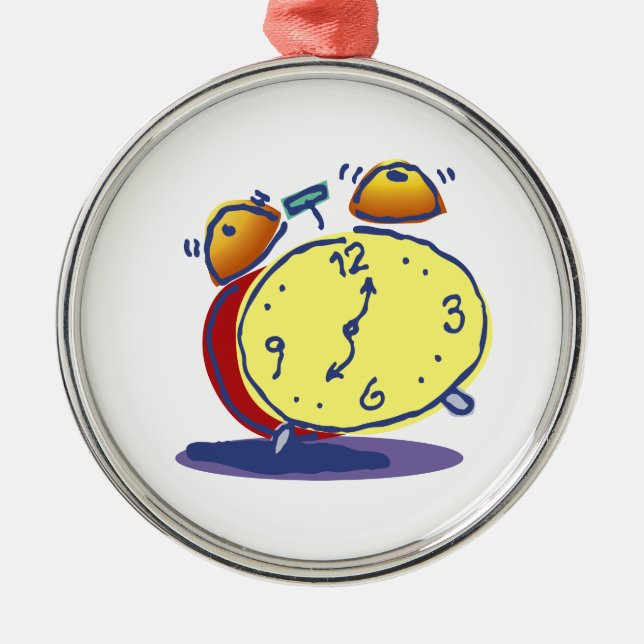 Retro Alarm Clock Ornament (Front)