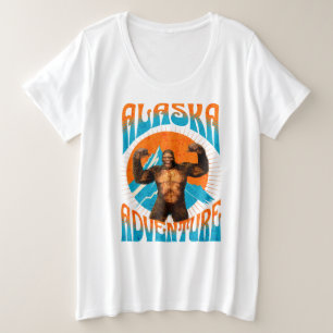 Retro Alaska Sasquatch Mountain Adventure Plus Size T-Shirt