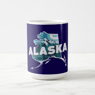 Retro Alaska Scenic Silhouette Coffee Mug