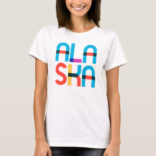 Retro Alaska Sunset Colorful 80s Pop Art Type T-Shirt