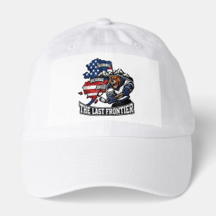Retro Alaska The Last Frontier Ice Hockey Bear Map Hat