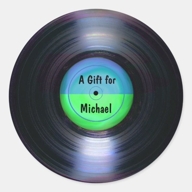 Retro Album Gift Tag (Front)