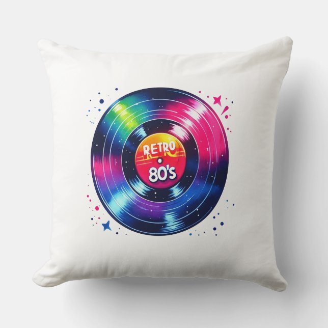 Retro album throw pillow (Front)