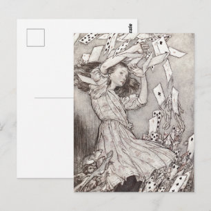 Retro Alice Falling Cards Victorian Design