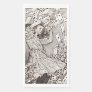 Retro Alice Falling Cards Victorian Design Paper Guest Towels