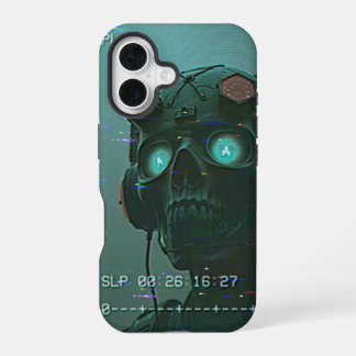 Retro alien on the VCR iPhone 16 Case