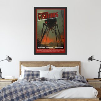 Retro Alien Sci-Fi Movie Inspired Wall Poster