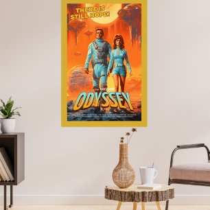 Retro Alien Sci-Fi Movie Inspired Wall Poster