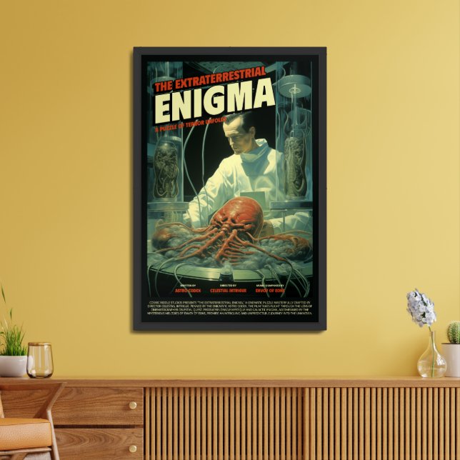 Retro Alien Sci-Fi Movie Inspired Wall Poster (Living Room)
