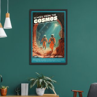 Retro Alien Sci-Fi Movie Inspired Wall Poster