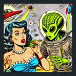 Retro Alien Science Fiction Comics Poster<br><div class="desc">Retro Alien Science Fiction Comics</div>