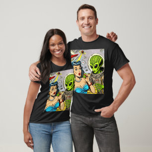 Retro Alien Science Fiction Comics T-Shirt