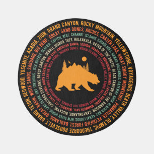 Retro All 63 US National Parks Outdoor Rug