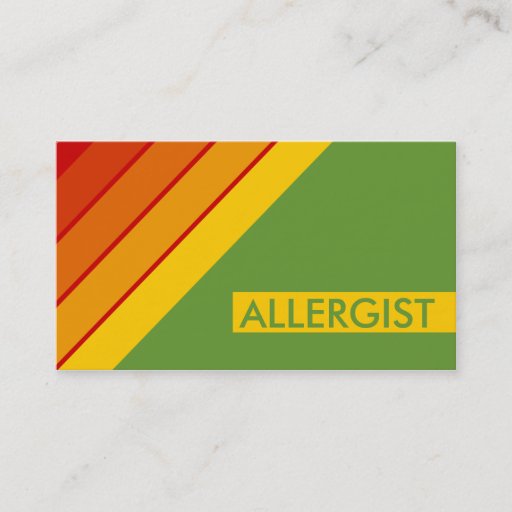 Customizable retro ALLERGIST Business Card Template
