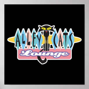 retro alley cats lounge sign